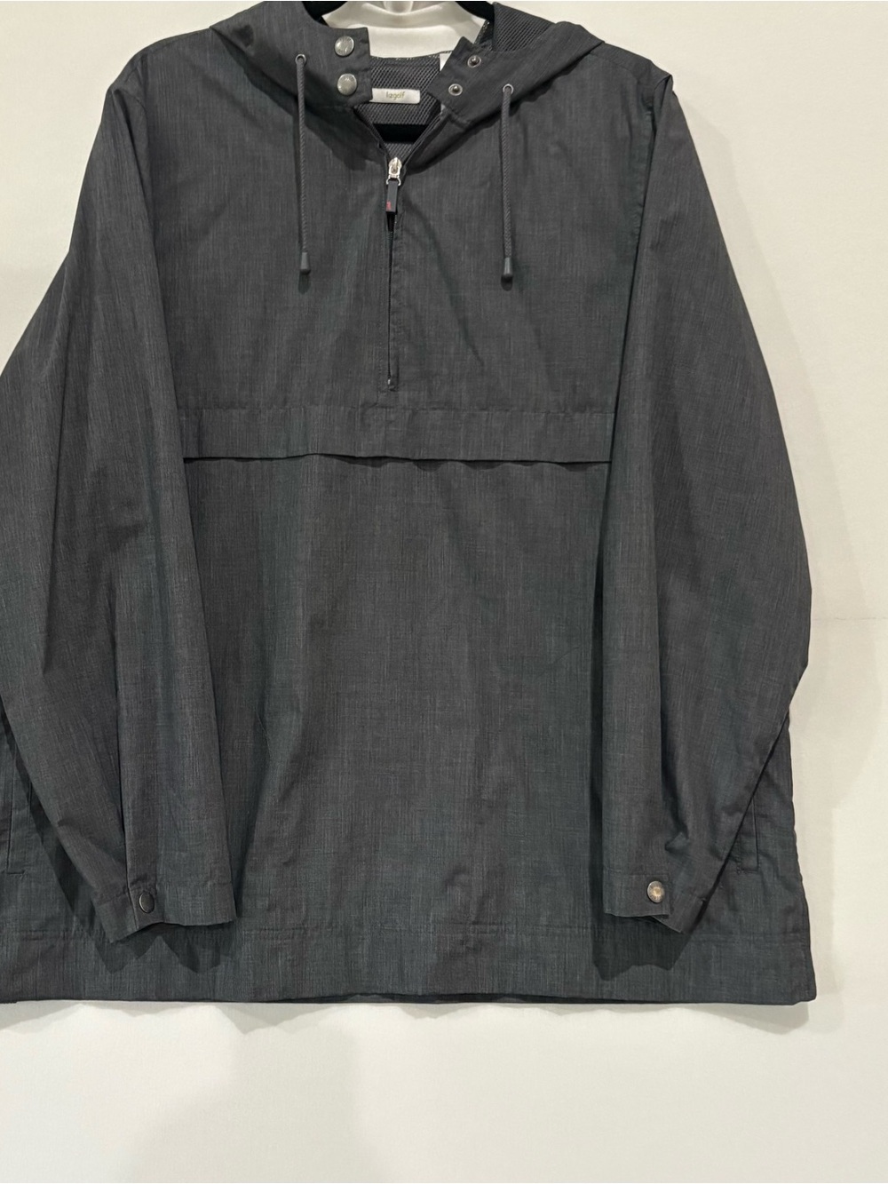 Liz Golf Women’s XL Hooded Pullover Windbreaker Jacket - Charcoal